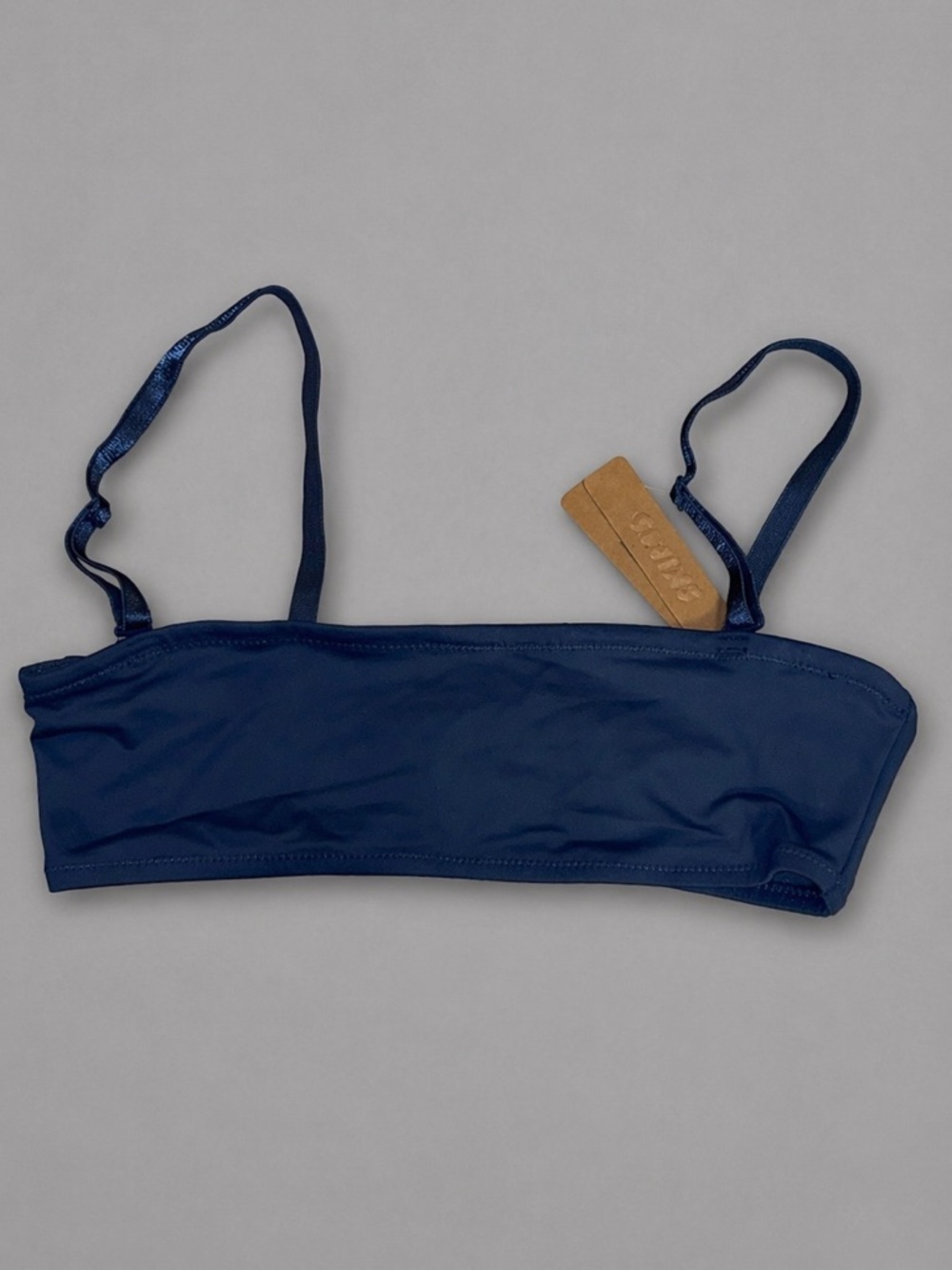 Skims swim denim micro bandeau bikini top